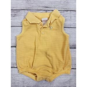 OshKosh Baby Romper Newborn Girls 0-3 Months One Piece Yellow Summer Bubble